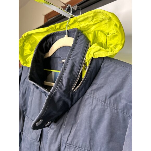 Mini Womens XL Navy Jacket With Neon Hood & Union Jack Lining - Picture 7 of 9